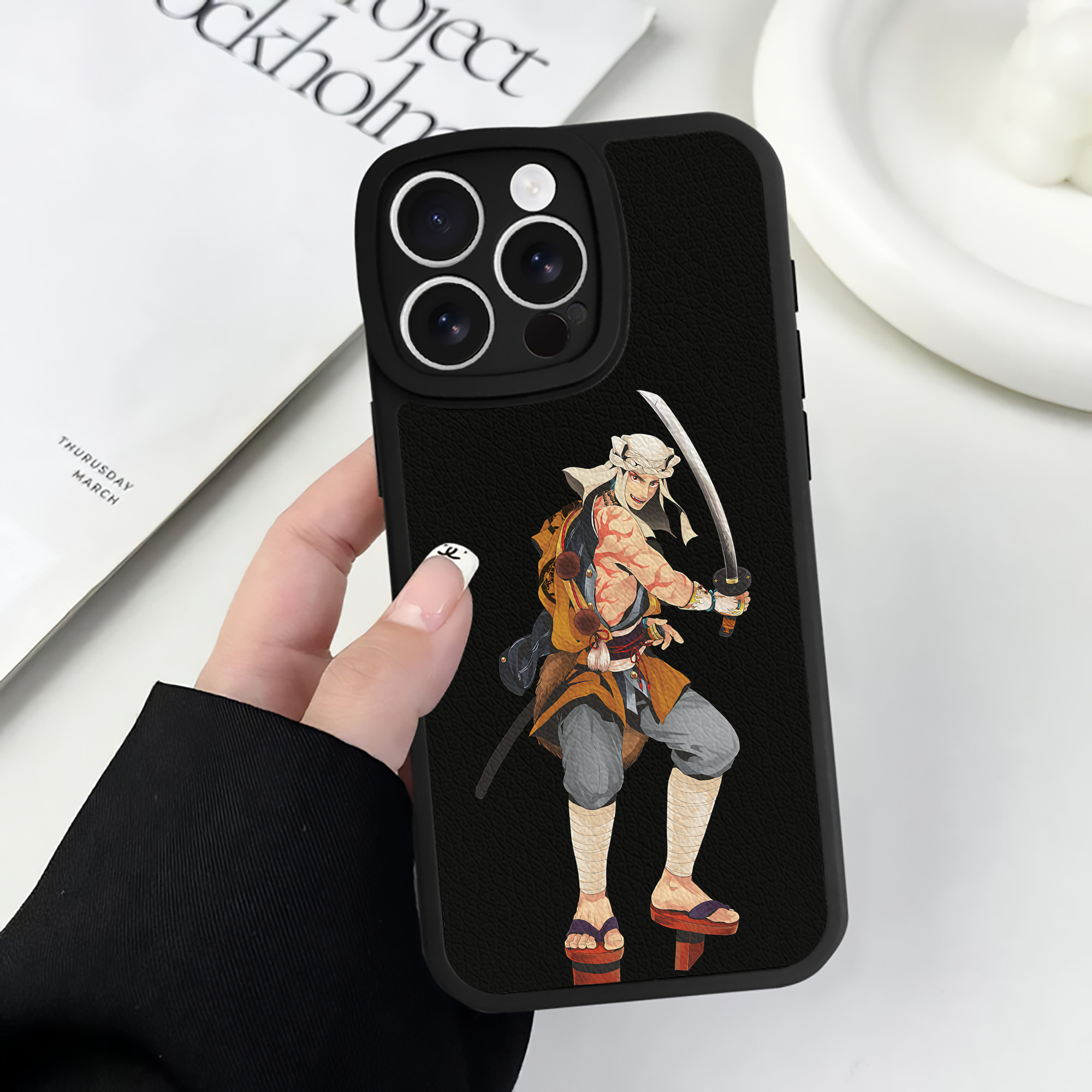 （画像用） 刀剣乱舞 Touken Ranbu 【iPhone 16シリーズ対応】シリコンスマホケース（レザー調） 材質：シリコン